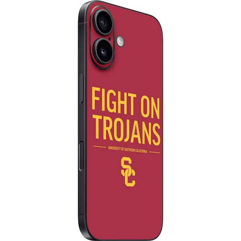 University of Southern California Fight On Trojans Red iPhone 16 Plus Skin